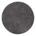 Black 63 x 63 x 0.78 in Area Rug - Eider & Ivory™ Soft Area Rug In Anthracite Cozy Low-Pile Rug Anti-Slip Solid Color Washable | Wayfair