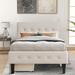 Red Barrel Studio® Brannic Platform Storage Bed Wood & /Upholstered/Linen in Brown | 39.63 H x 42.72 W x 82.32 D in | Wayfair