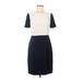 J.Crew Casual Dress - Sheath: Blue Color Block Dresses - Women's Size 6