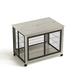 Tucker Murphy Pet™ Furniture Style Dog Crate Cage Side Table On Wheels Dog Kennel W/Double Doors & Lift Top in Gray | Wayfair