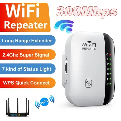 Répéteur WiFi sans fil pour PC 300Mbps extension WiFi amplificateur booster routeur