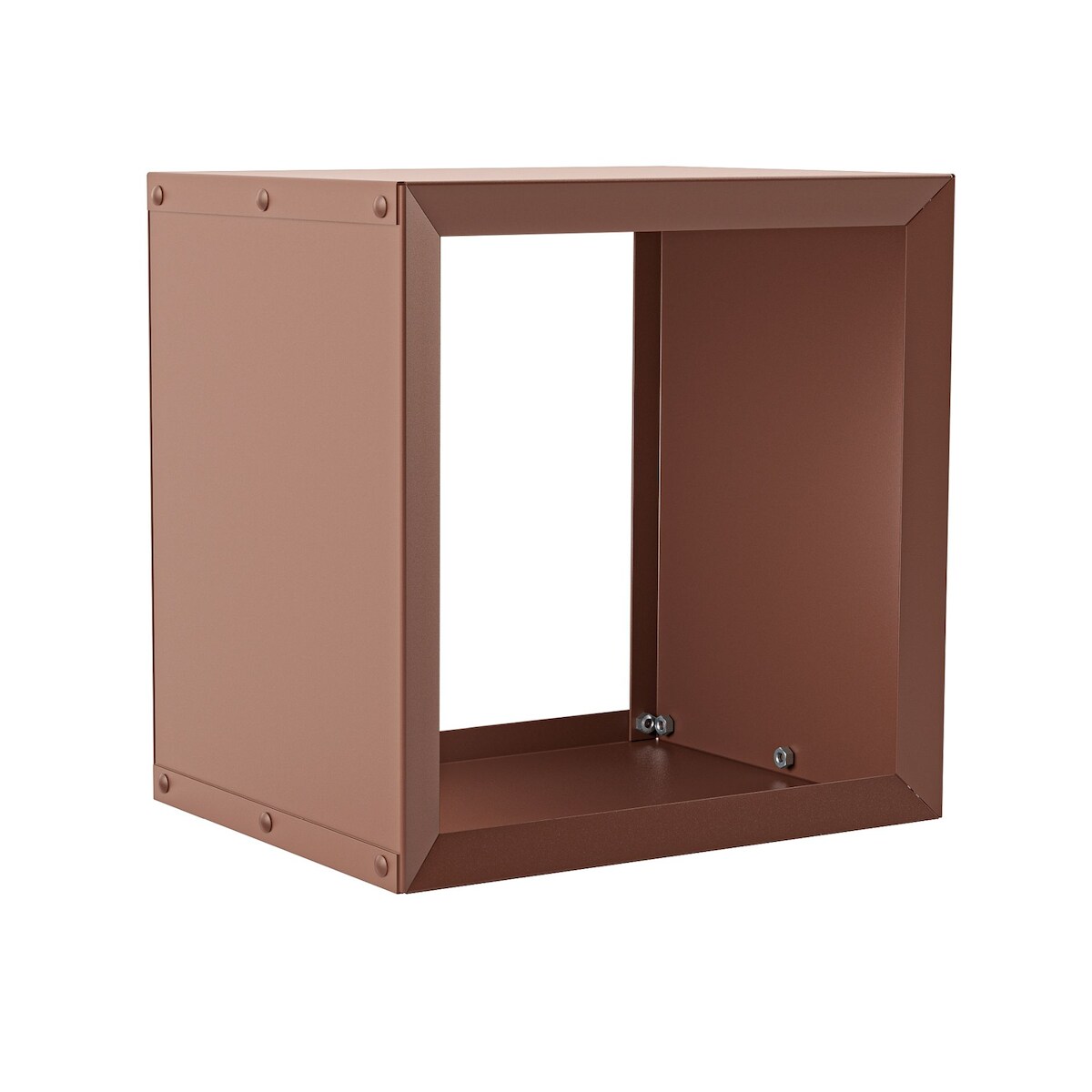 hiyard Brennhzregal Wooker square Kaminholzregal Holzlagersystem matt-schwarz oder rostbraun 49 x 49 cm Image