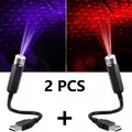 2X Romantico LED Cielo stellato Luce notturna 5V Alimentato tramite USB Galaxy Star Lampada per proiettore per tetto auto Decorazione del soffitto Plug and Play
