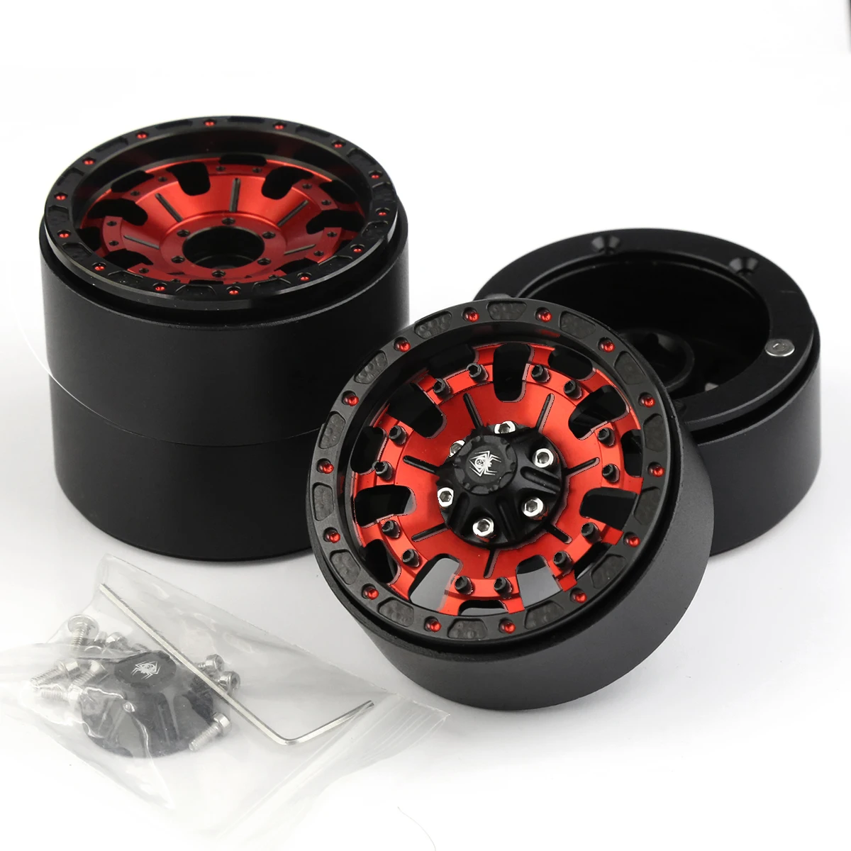 4pcs cnc aluminium legierung 1,9 beadlock rad felge für rc kriecher auto axial scx10 axi03007 trx4 VS4-10 redcat gen8 rbx10 Image