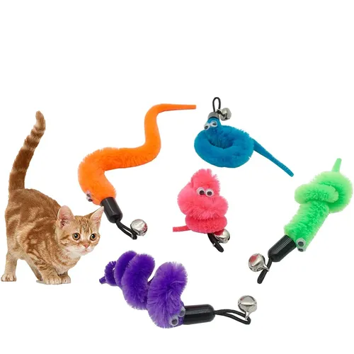 Katzen wurm Spielzeug füllt Katzen stab Ersatz würmer 20 Stück Würmer Katzen spielzeug Nachfüllung