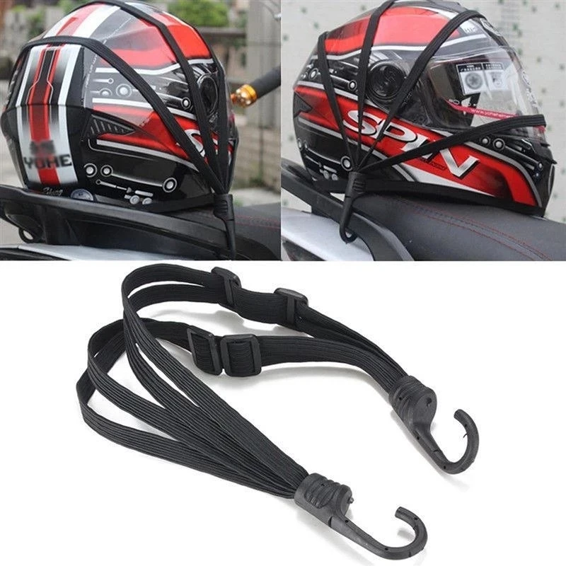 60CM Motorrad Helm Riemen Motorrad Zubehör Haken Gepäck Versenkbare Elastische Seil Festen Strap Motos Helm Gepäck Net Image