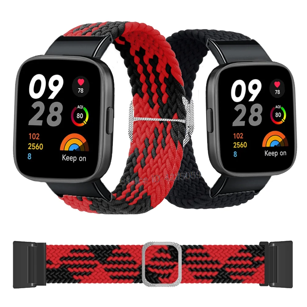 Für Xiaomi Redmi Uhr 3 strap Geflochtene Nylon Armband Elastische Armbänder Für Xiaomi Mi uhr lite 3 weben armband correa Image