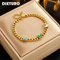 Dieyuro 316l Edelstahl Schmetterling Herz Stern Charm Armband für Frauen Mädchen neuen Trend Damen