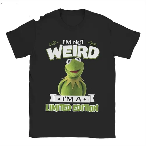 Männer T-Shirts Muppet T-Shirt Kermit Frosch Ich bin nicht seltsam Ich bin eine limitierte Auflage