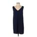 Gap Casual Dress - Shift: Blue Solid Dresses - Women's Size Small