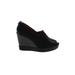 Donald J Pliner Wedges: Black Print Shoes - Women's Size 6 - Peep Toe