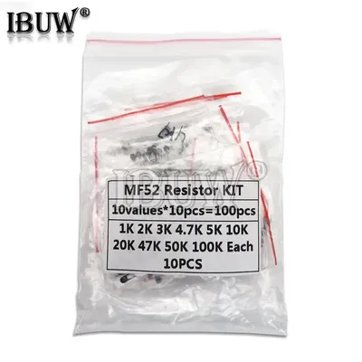 100PCS = 10wert * 10pcs NTC Thermistor Widerstand Kit NTC-MF52AT 1K 2K 3K 4,7K 5K 10K 20K 47K 50K Image