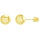 14k Yellow Gold Ball Stud Earrings - 4mm | Real Gold Post & Screw Backs | Polished & Safe | Gift Box Included