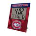 Keyscaper Montreal Canadiens Color Block Personalized Digital Desk Clock