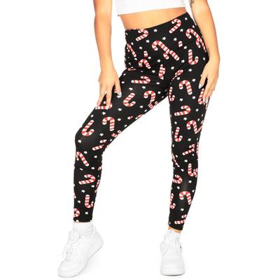 Candy Cane High Waisted Leggings