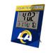 Keyscaper Los Angeles Rams Color Block Personalized Digital Desk Clock