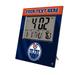 Keyscaper Edmonton Oilers Color Block Personalized Digital Desk Clock