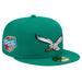 Men's New Era Kelly Green Philadelphia Eagles Historic Side Patch 59FIFTY Fitted Hat