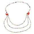 Have a Heart,'Multicolored Multistrand Beaded Necklace'