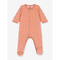 Sleepsuit in Printed Velour for Babies, PETIT BATEAU printed brown