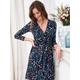 Dress for Pregnancy, Divine LS by ENVIE DE FRAISE printed blue