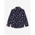 Christmas Special Printed Shirt for Boys navy blue