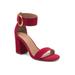 Women's Landon Dressy Sandal by Aerosoles in Red Suede (Size 12 M)