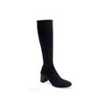 Wide Width Women's Centola Tall Calf Boot by Aerosoles in Black Faux Suede (Size 7 W)