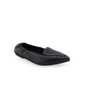 Women's Dee Casual Flat by Aerosoles in Black Leather (Size 6 1/2 M)