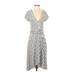 Maeve by Anthropologie Casual Dress - Wrap: White Stripes Dresses - Women's Size X-Small