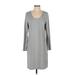 J.Jill Casual Dress - Shift: Gray Marled Dresses - Women's Size Small