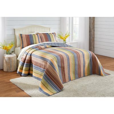 Maya Bedspread by BrylaneHome in Stripe (Size FULL)