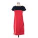 Tommy Hilfiger Casual Dress - Shift: Red Solid Dresses - Women's Size X-Small