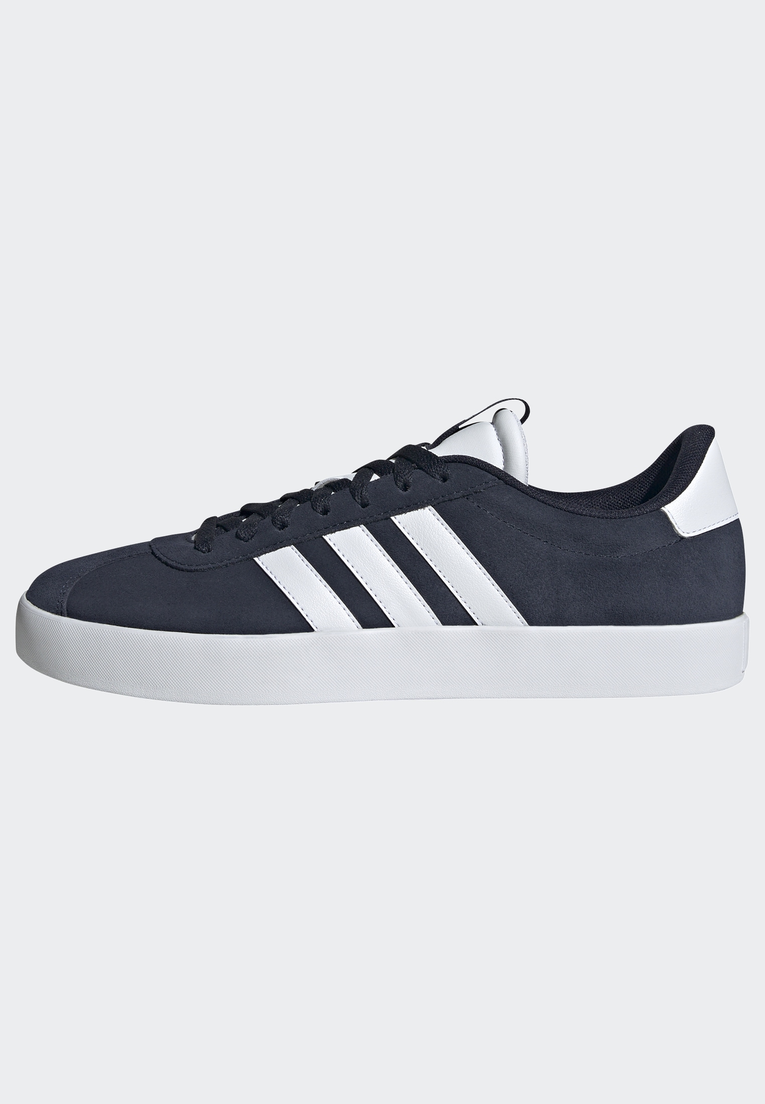 Sneaker ADIDAS SPORTSWEAR "VL COURT 3.0", Herren, Gr. 46,5, blau (legink, ftwwht, ftwwht), Leder, Synthetik, Schuhe Sneaker, inspiriert vom Design des adidas samba