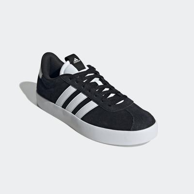 Sneaker ADIDAS SPORTSWEAR "VL COURT 3.0", Gr. 44,5, schwarz-weiß (cschwarz, ftwwht, cschwarz), Leder, Synthetik, sportli