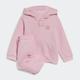 Trainingsanzug ADIDAS ORIGINALS "ADICOLOR HOODIE-SET" Gr. 98, pink (true pink) Kinder Sportanzüge Jogginganzüge
