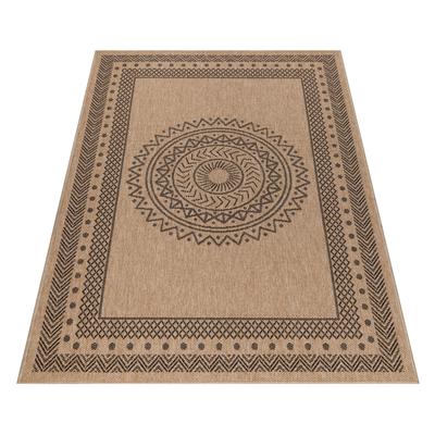 Outdoorteppich AYYILDIZ TEPPICHE "DHAKA 8714", schwarz, B:200cm H:5mm L:290cm, Polypropylen, Teppiche, Läufer / Pflegeleicht / Strapazierfähig / In- und Outdoor geeignet Image