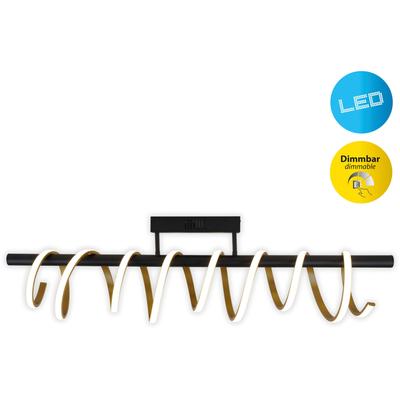 NÄVE LED Deckenleuchte "Belleza", schwarz (gold, schwarz), H: 27,00cm, Lampen, Deckenlampe, warmweiß, 32W, 3-Stufen-dimm