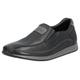 Slipper RIEKER, Herren, Gr. 47, schwarz, Leder, casual, Schuhe, Mokassin, Loafer, Komfortschuh mit aufwendiger Rahmennaht
