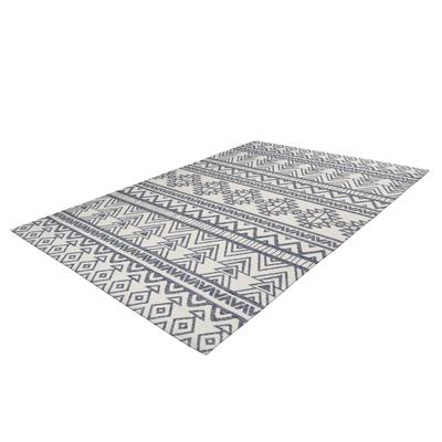 Teppich ARTE ESPINA "Yoga 500", schwarz-weiß (anthrazit, elfenbein), B:120cm H:10mm L:170cm, Polyester, Teppiche, Teppich für Indoor & Outdoor, Fußbodenheizung geeignet, Pflegeleicht Image