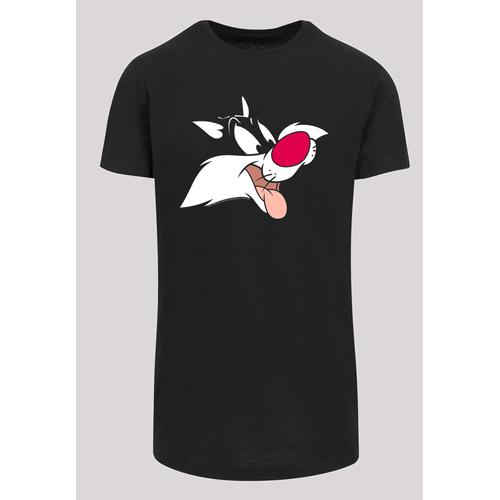 „Kurzarmshirt F4NT4STIC „“Herren Looney Tunes Sylvester with Shaped Long Tee““ Gr. M, schwarz (black) Herren Shirts T-Shirts“