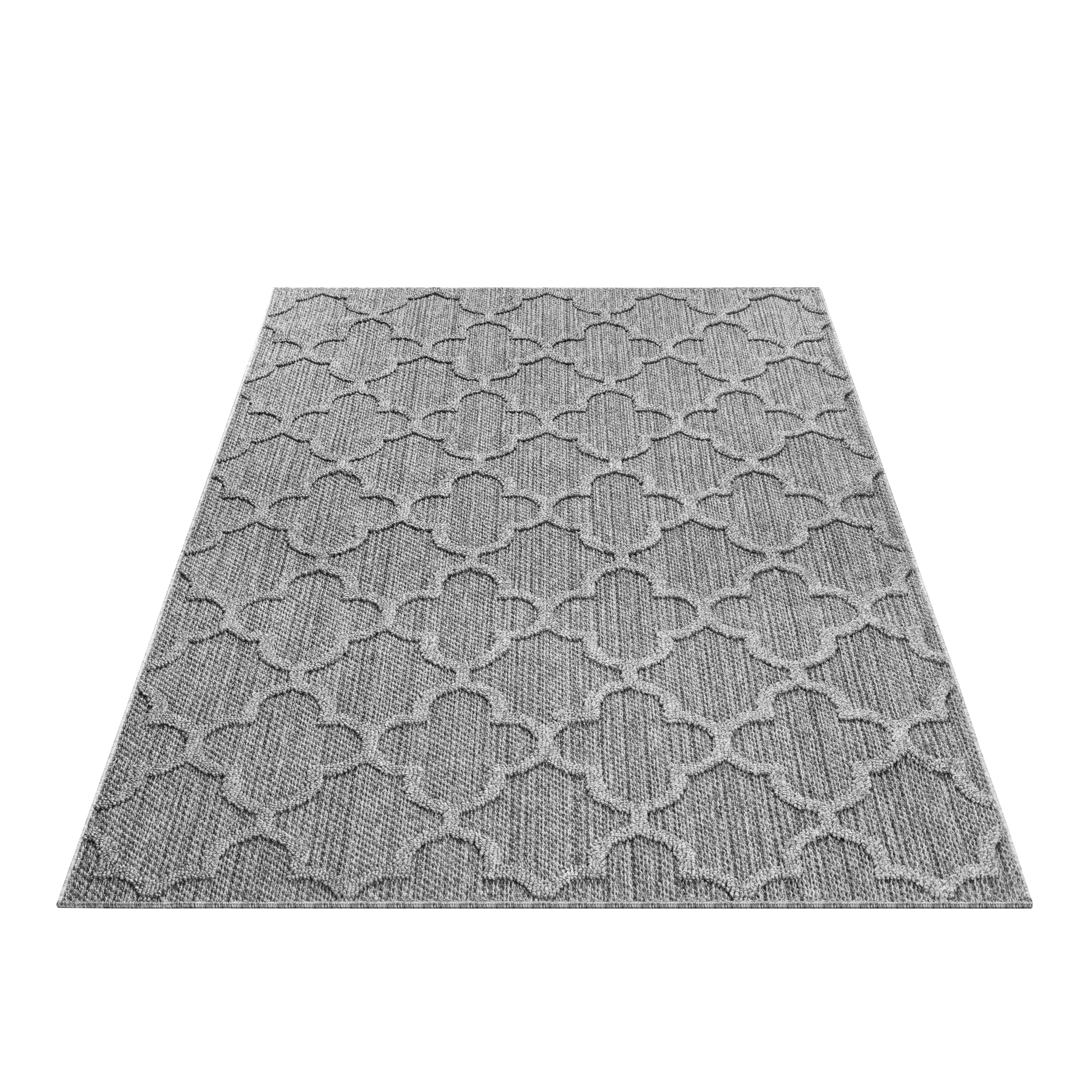 Outdoorteppich AYYILDIZ TEPPICHE "PATARA 4951", grau, B:200cm H:8mm L:290cm, Polypropylen, Teppiche, Läufer / Pflegeleicht / Strapazierfähig / In- und Outdoor geeignet Image