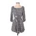 Rachel Zoe Casual Dress - Mini: Blue Floral Dresses - Women's Size Small