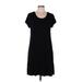 Mix by 41 Hawthorn Casual Dress - Shift Scoop Neck Short sleeves: Black Print Dresses - Women's Size Large