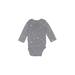 Just One You Made by Carter's Long Sleeve Onesie: Gray Bottoms - Size 9 Month