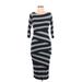 Bailey 44 Casual Dress - Midi: Blue Stripes Dresses - Women's Size Small