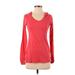 Calvin Klein Performance Active T-Shirt: Red Solid Activewear - Women's Size X-Small