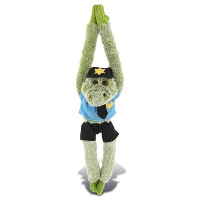 DolliBu Alligator Long Arms Police Officer Plush with Uniform and Cap - 21 inches