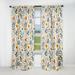 Designart "Yellow Antique Floral Garden Meadow" Botanical Blackout Bohemian Curtain, Floral Panel