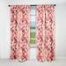 Designart "Pink Floral Peony Delicacy I" Floral Blackout Room Darkening Curtain Panel